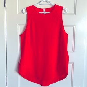 Sculpt tank top “back vent” bright pinky orange